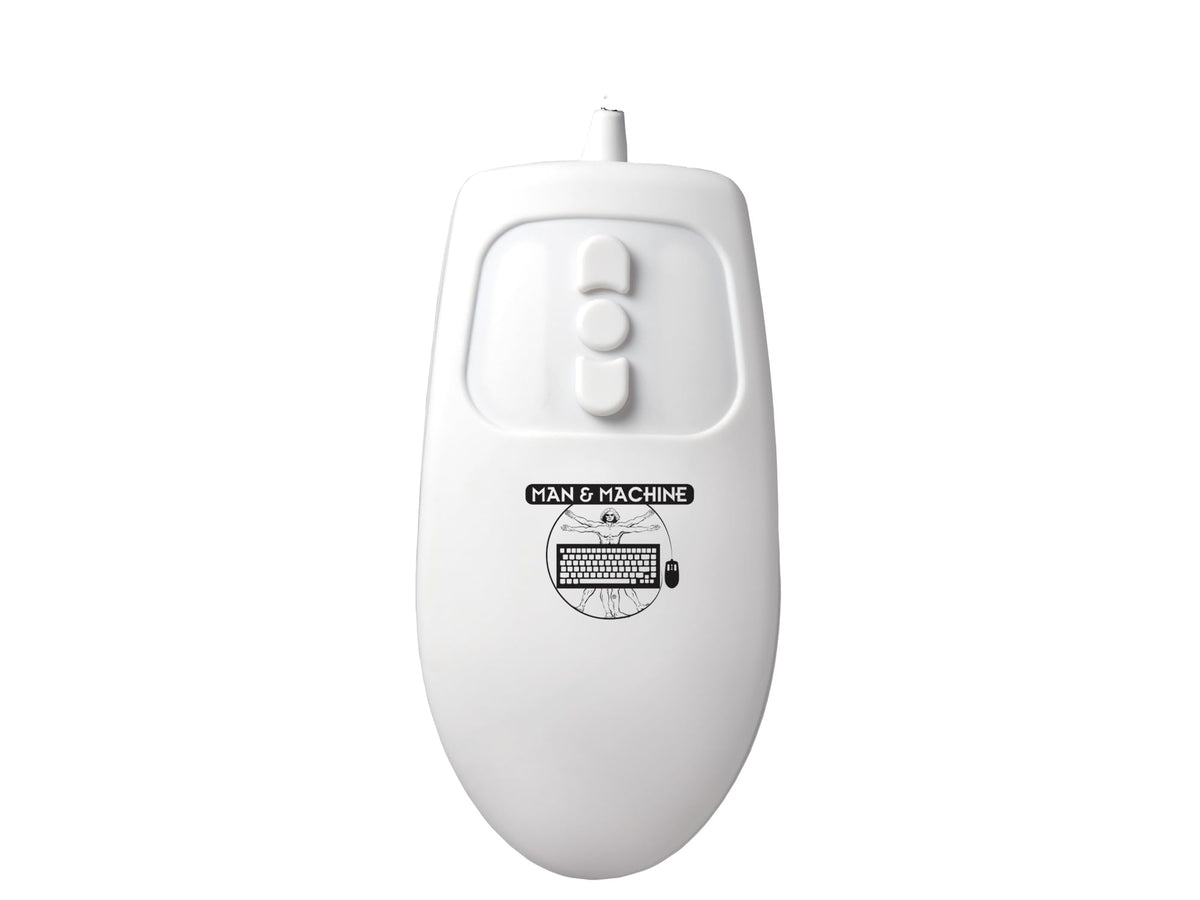 Man & Machine Mighty Mouse, Sealed Waterproof - White