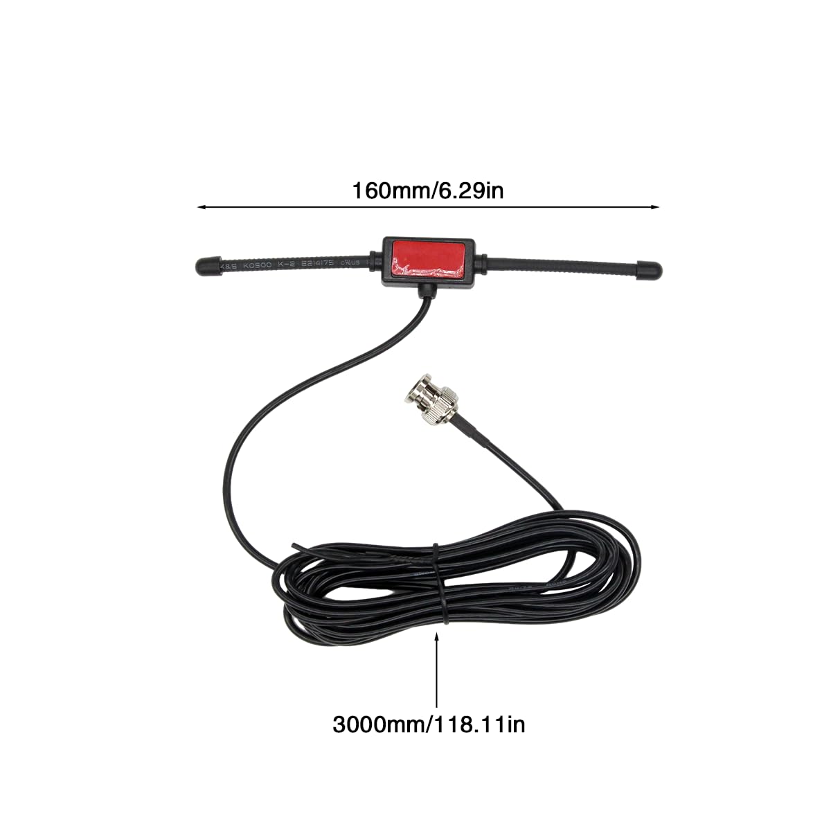 2pcs VHF UHF Car Truck Police Scanner Adhesive Mount Antenna Vehicle Ham Radio Amateur Radio Mobile Scanner BNC Male Dipole Antenna Compatible