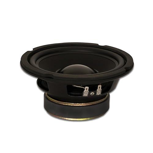Goldwood Sound GW-6028 Rubber Surround 6.5" Woofer 170 Watts 8ohm Replacement Speaker, Black