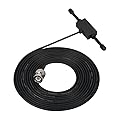 Car Truck Scanner Antenna, High Performance Adhesive Mount Full Band Radio Antenna with BNC Connector for Vehicle Mobile Reception Black ABS Cable