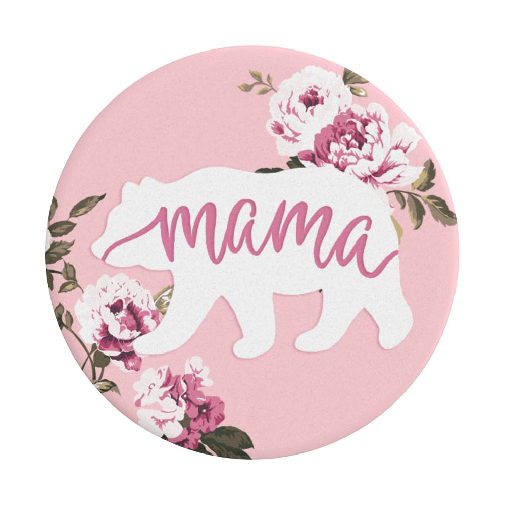 PopSockets Adhesive Phone Grip, Holder, Phone Stand, Nature - Mama Bear