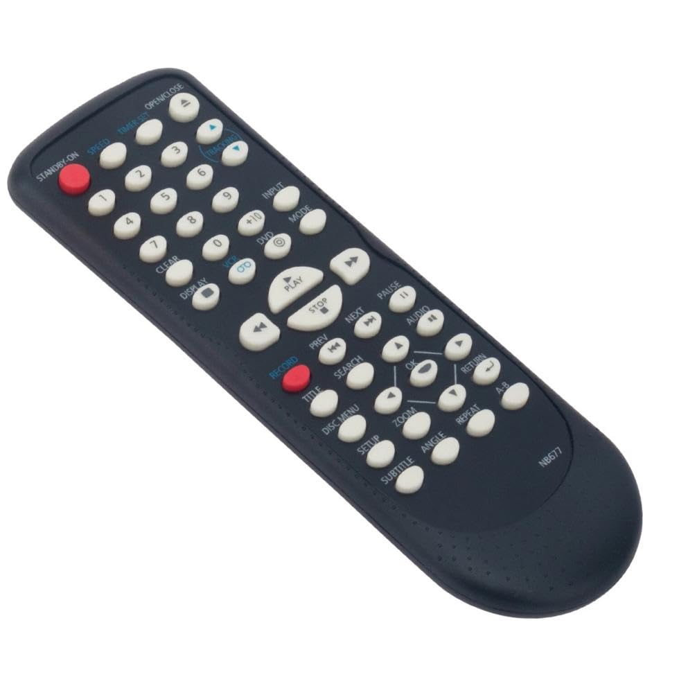 NB677UD Remote Control for Magnavox DVD VCR Combo in Living Rooms or Rooms, No Programming or Pairing Needed, Replacement Remote Compatible Models