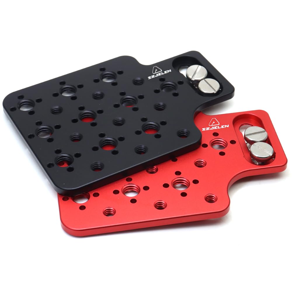 SZJELEN with 3/8” Screws Camera Extension Side Universal Small Plate, Compatible with All Camera Models,Camera Expansion Side Panel (Black)