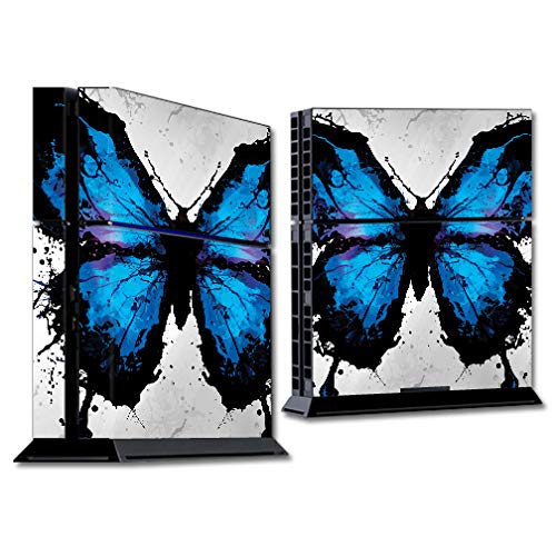 MightySkins Skin Compatible with Sony PS4 Console - Butterfly Splash | Protective, Durable, and Unique Vinyl Decal wrap Cover | Easy to Apply, Remove