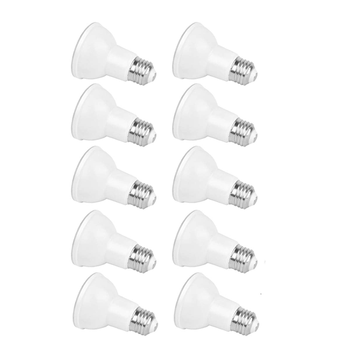 Rysa Light 10 Pack PAR20 LED Light Bulb Warm White 50W Equivalent 7W,Dimmable 3000K,E26 Base, UL-Listed and Energy Star Approved