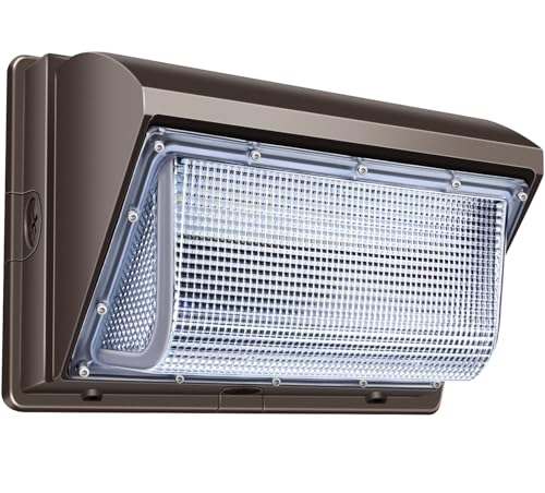 ledmo LED Wall Pack Lights 120W - 15600LM Switch Control 5000K Wall Mount Lighting Commercial and Industrial Outdoor Security Flood Lighting