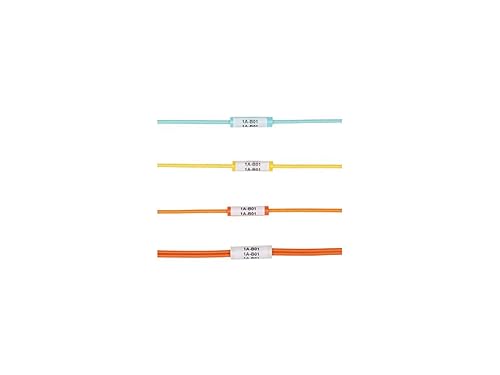 Panduit NWSLC-7Y Cable Identification Sleeve for 3mm Duple x Fiber Cable, Flexible Pvc, 1" Length, White