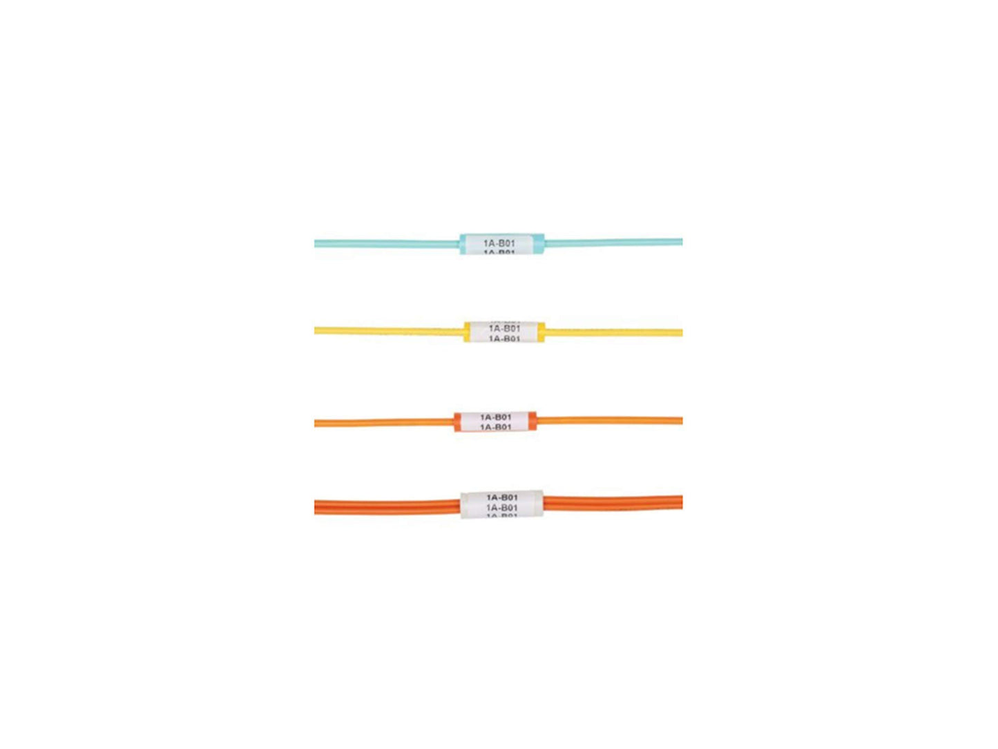 Panduit NWSLC-7Y Cable Identification Sleeve for 3mm Duple x Fiber Cable, Flexible Pvc, 1" Length, White