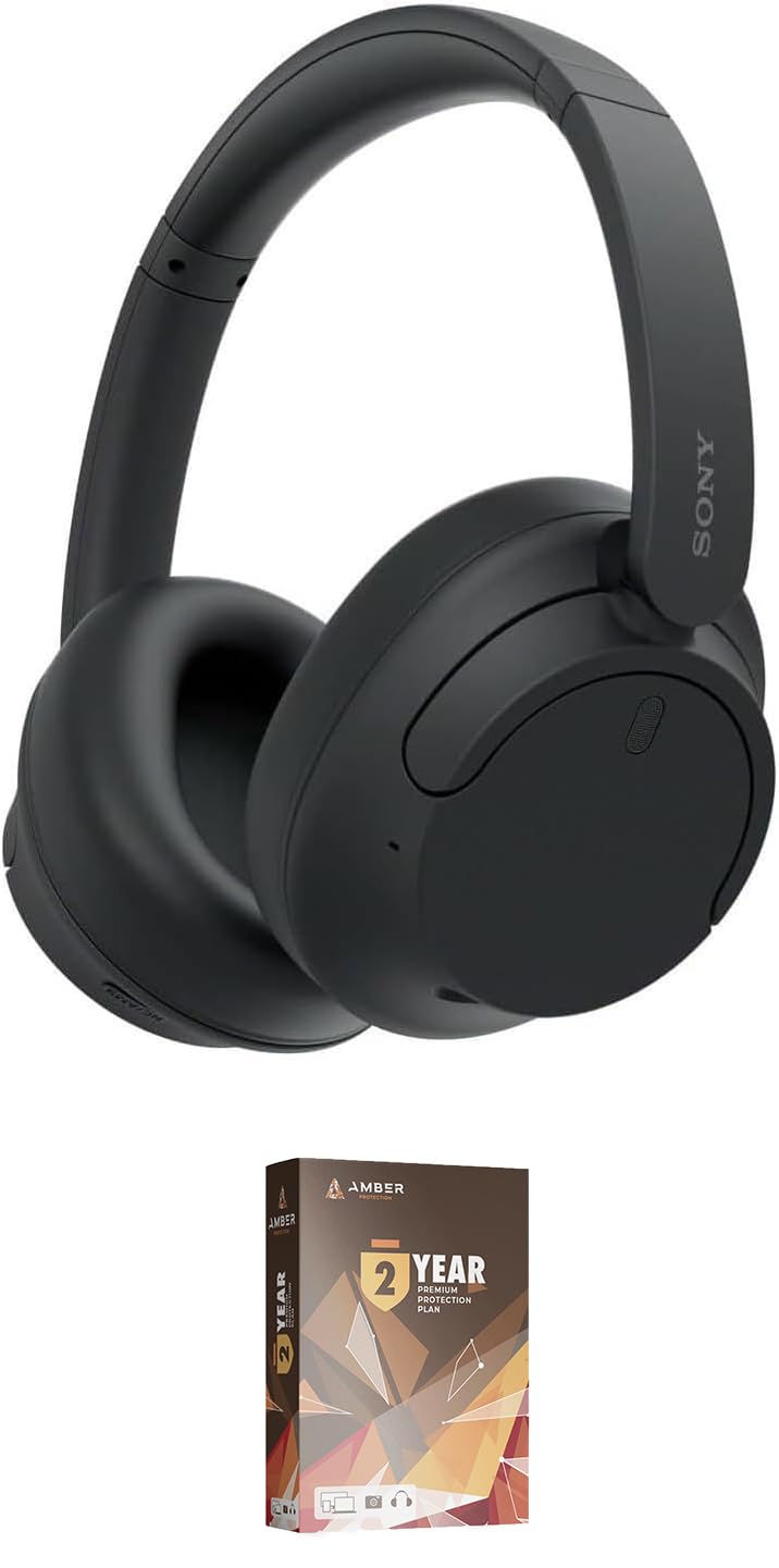 Sony WH-CH720N-BLACK Noise Canceling Headphones with Quick Charge with an Additional 2 Year Coverage (2023)