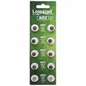 LOOPACELL AG3 LR41 Batteries - AG3 392 384 192 Battery - 1.5V Alkaline Button Coin Cell Batteries (10 Count (Pack of 1))