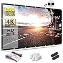 Mdbebbron 120 inch Projector Screen 16:9 Foldable Anti-Crease Portable Projector Movies Screens for Home Theater Outdoor Indoor Support Double Sided