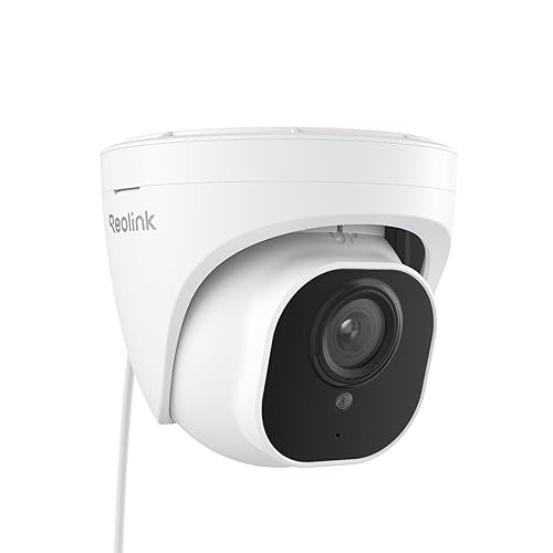 REOLINK 4K Wired Security Camera Outdoor System, IP PoE Dome Surveillance Camera with Human/Vehicle Detection, 100Ft 8MP IR Night Vision, Work