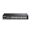 Tenda TEG1024D, 24 Port Gigabit Switch, Unmanaged Rackmount Ethernet Switch 24 Port with Traffic Optimization, Plug & Play, Fanless Quiet & Metal