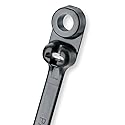 Panduit BC2S-S10-C0 Dome-Top Barb Ty Clamp Tie, Standard, 10 Screw, 8.5" Length, Weather Resistant Nylon 6.6, Black (Pack of 100)