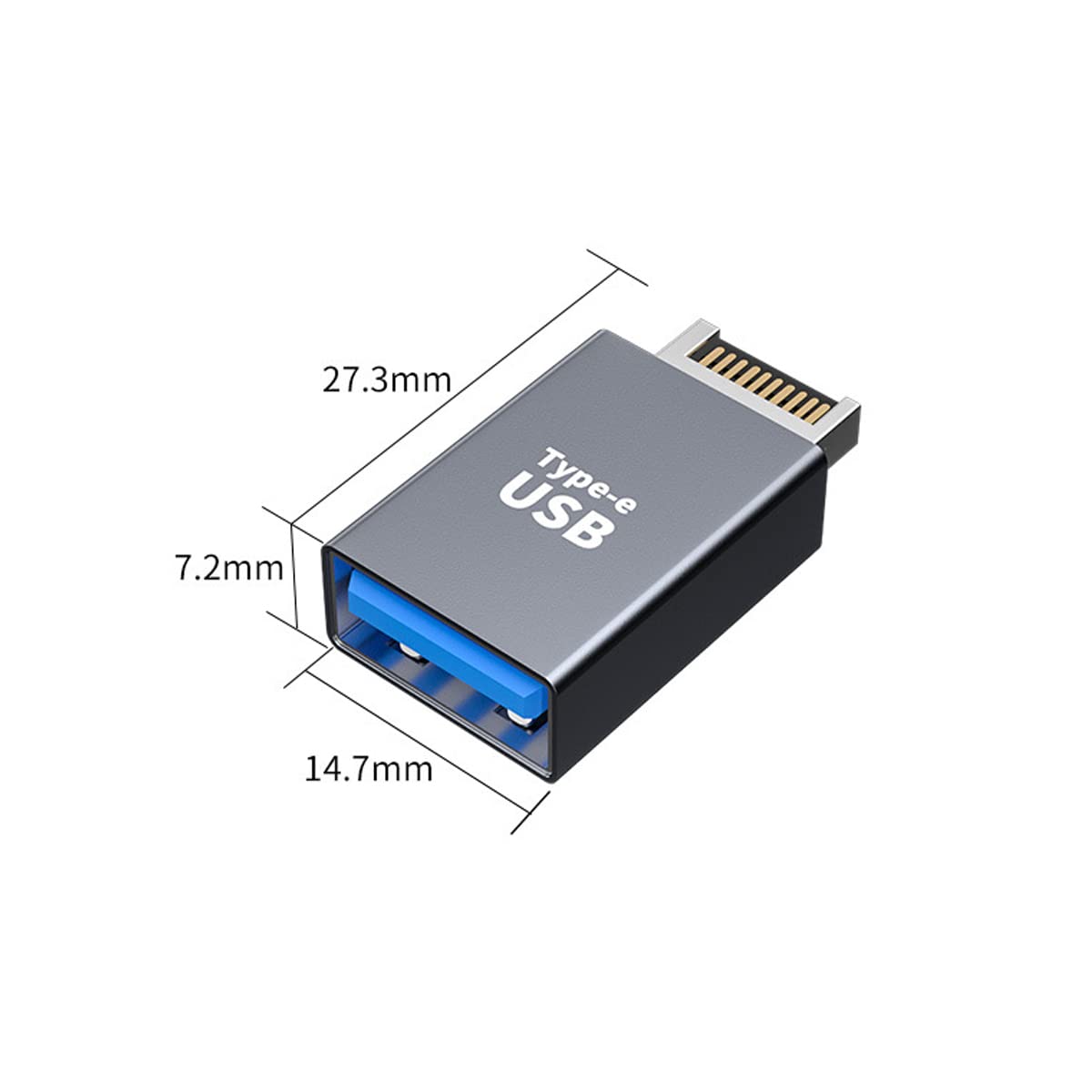 rgzhihuifz USB 3.0 Type A to Type E Extension Adapter, Key-A Type-E Male Port to USB A Female Port and Type E Female/USB A Male Internal Adapter Cable
