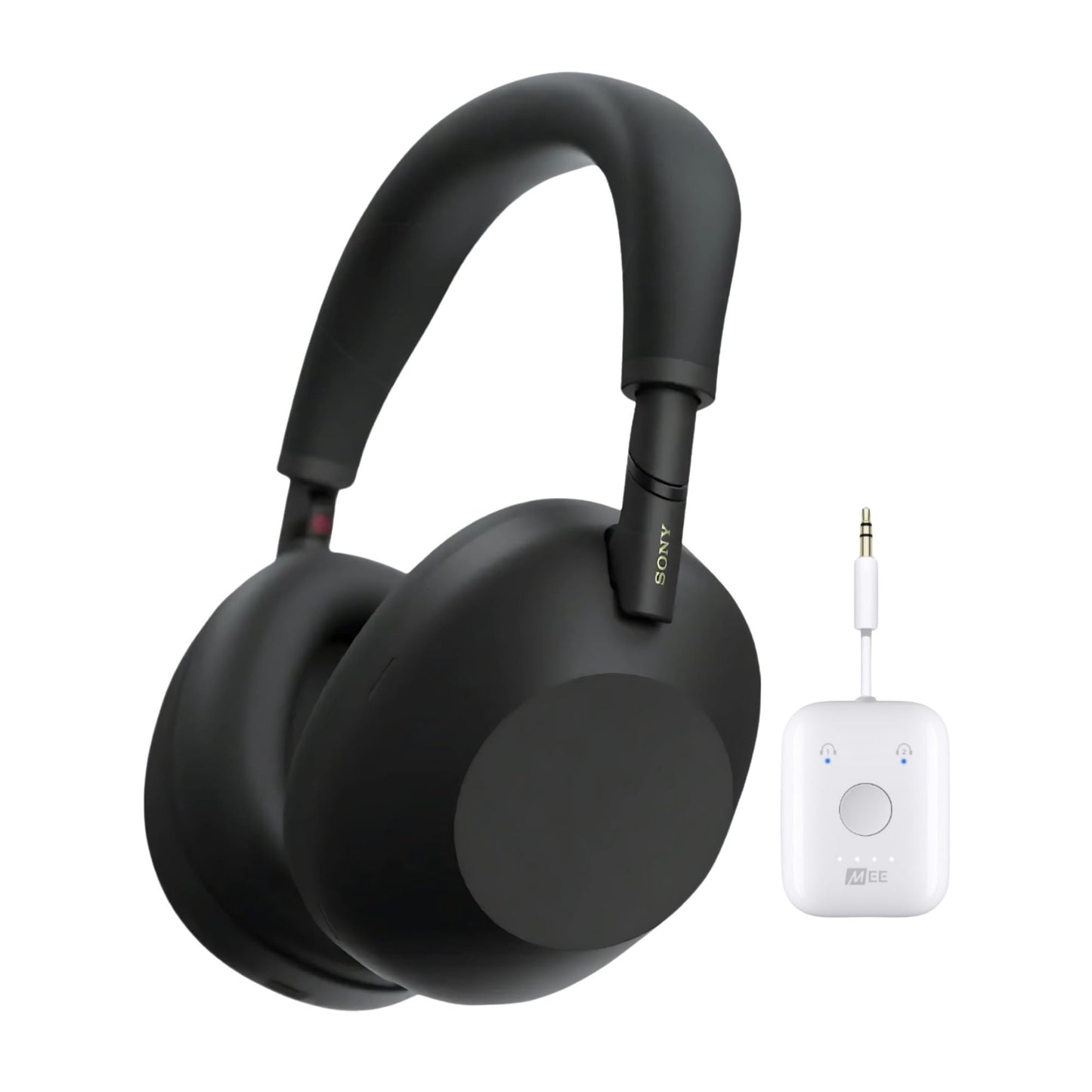 Sony WH-1000XM6 Wireless Noise-Canceling Headphones with QN3 Processor (Black) Bundle with Connect Air in-Flight Bluetooth Wireless Audio Transmitter…