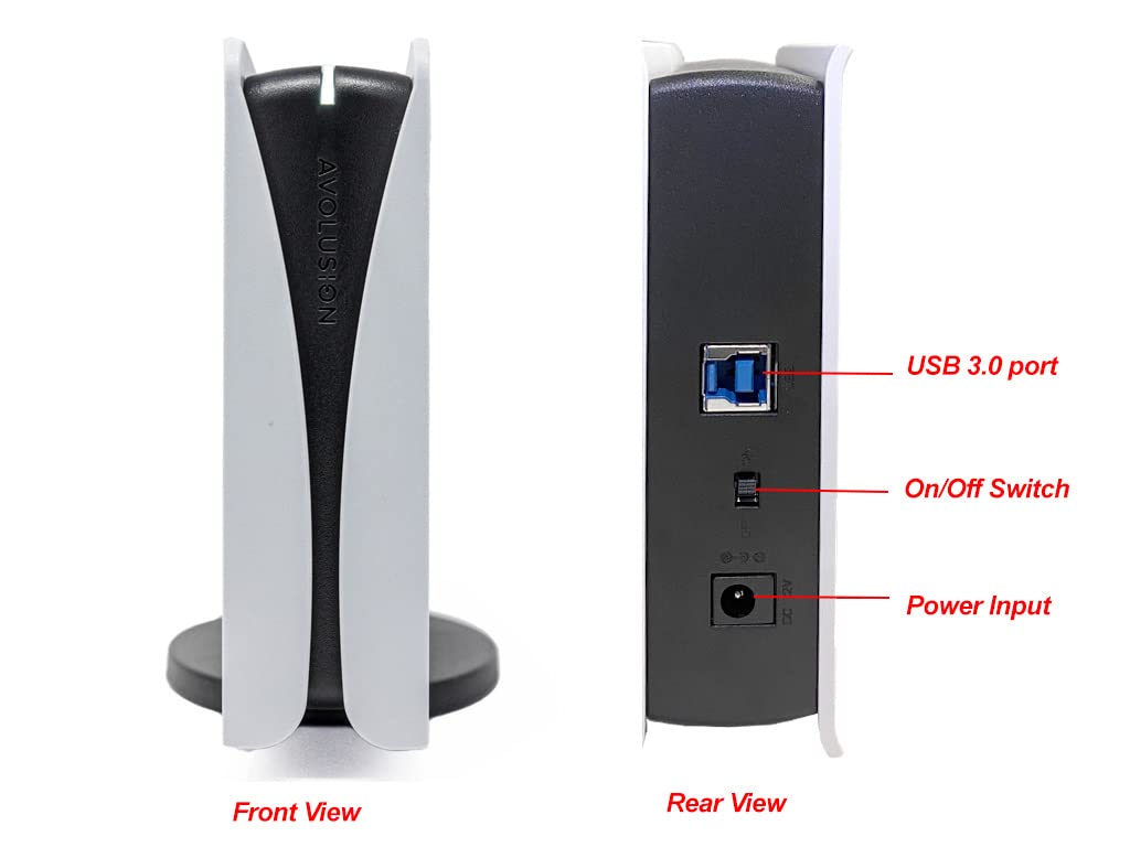 Avolusion PRO-5Y (White) 3TB USB 3.0 External Gaming Hard Drive for PS5 / PS4 Game Console - 2 Year Warranty (Renewed)