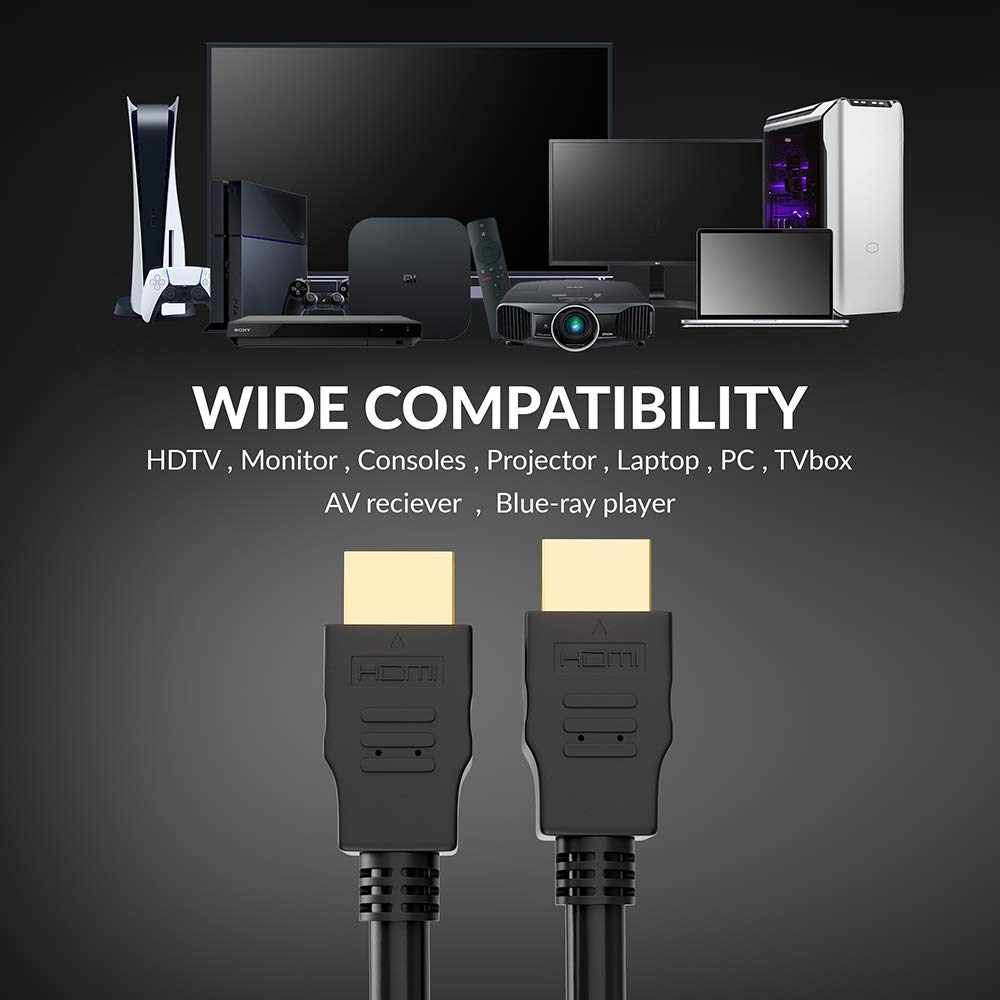 Cable Leader High Speed HDMI Cable with Ethernet 28 AWG (3 Foot (1 Pack))
