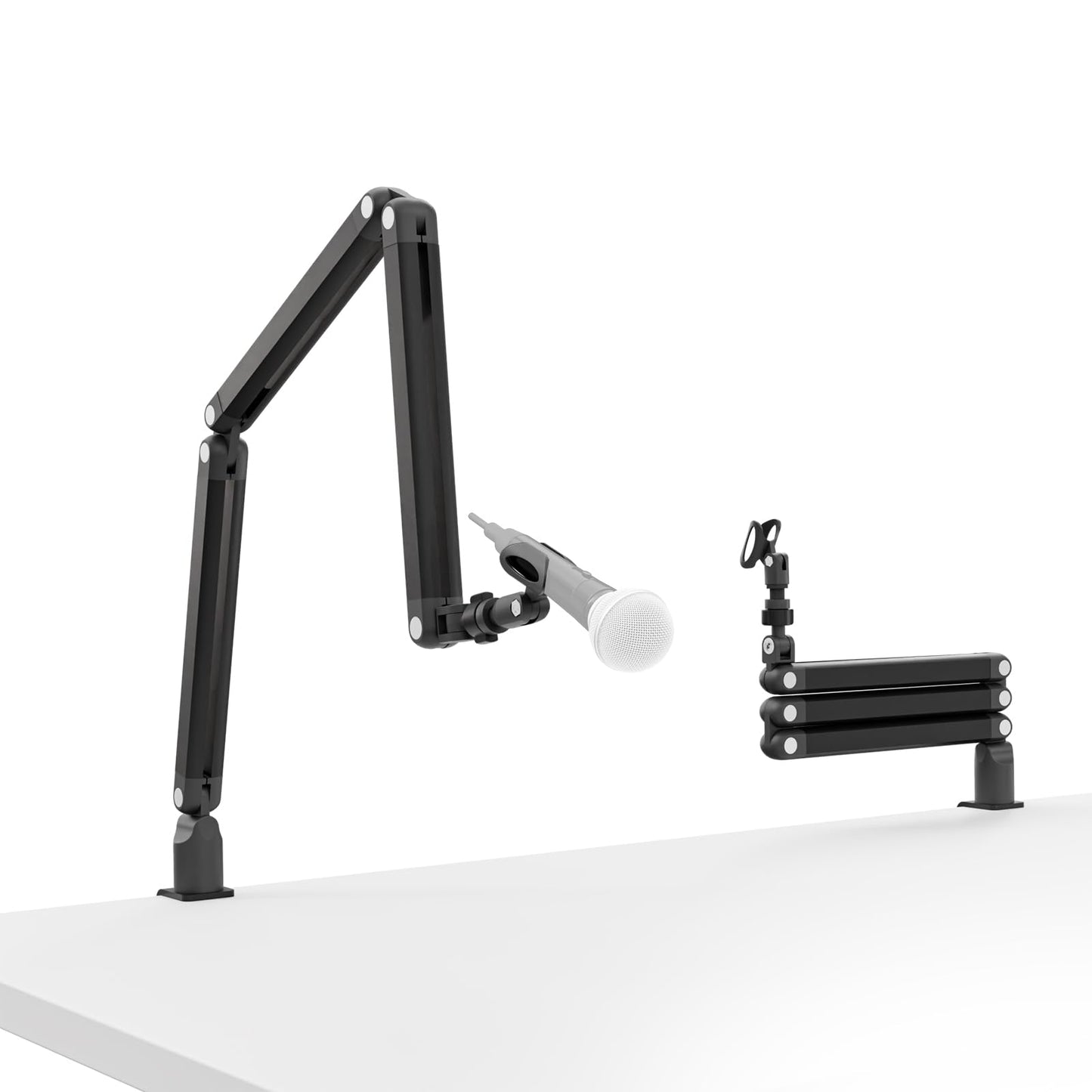 Adjustable Mic Arm, 30 Inch Rotatable Desktop Stand With Cable Management And 3/8 "5/8" Thread, Suitable For Lightweight Microphones Weighing Up To 3