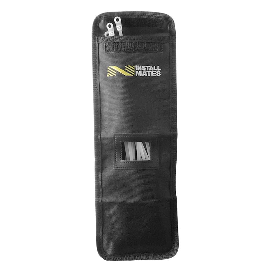 Installmates Cable Tie Pouch, Holds 11" Cable Ties (Black)