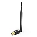 EDUP USB WiFi Adapter for PC, Wireless Network Adapter 150Mbps, High Gain 6dBi Antenna Support Desktop Laptop Compatible with Windows 11/10/ 8.1/7