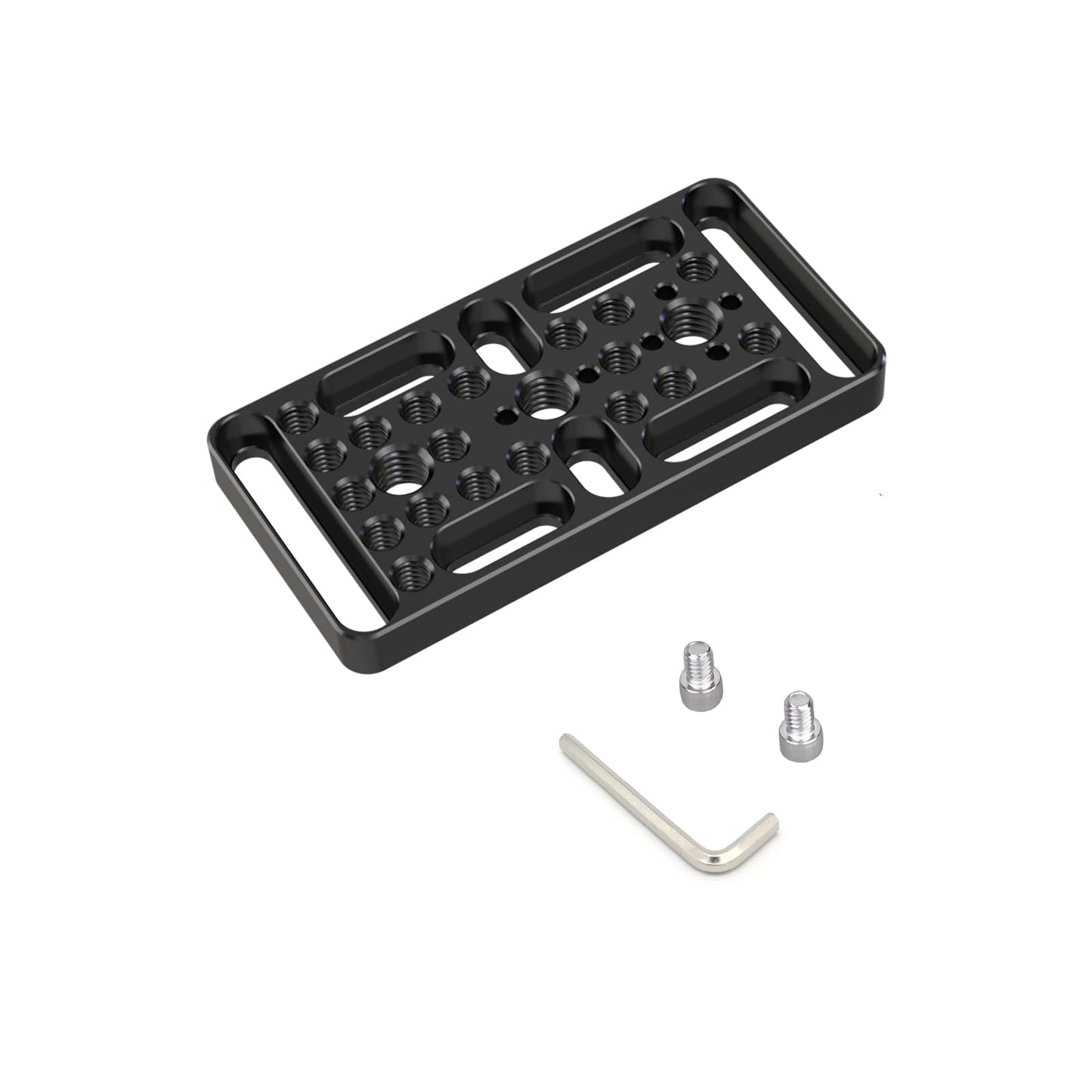 DINESK Camera Cheese Plate with 1/4" and 3/8" Threaded Holes,Extension Switching Mounting Plate for Cameras,Tripod and Other Photography Accessories
