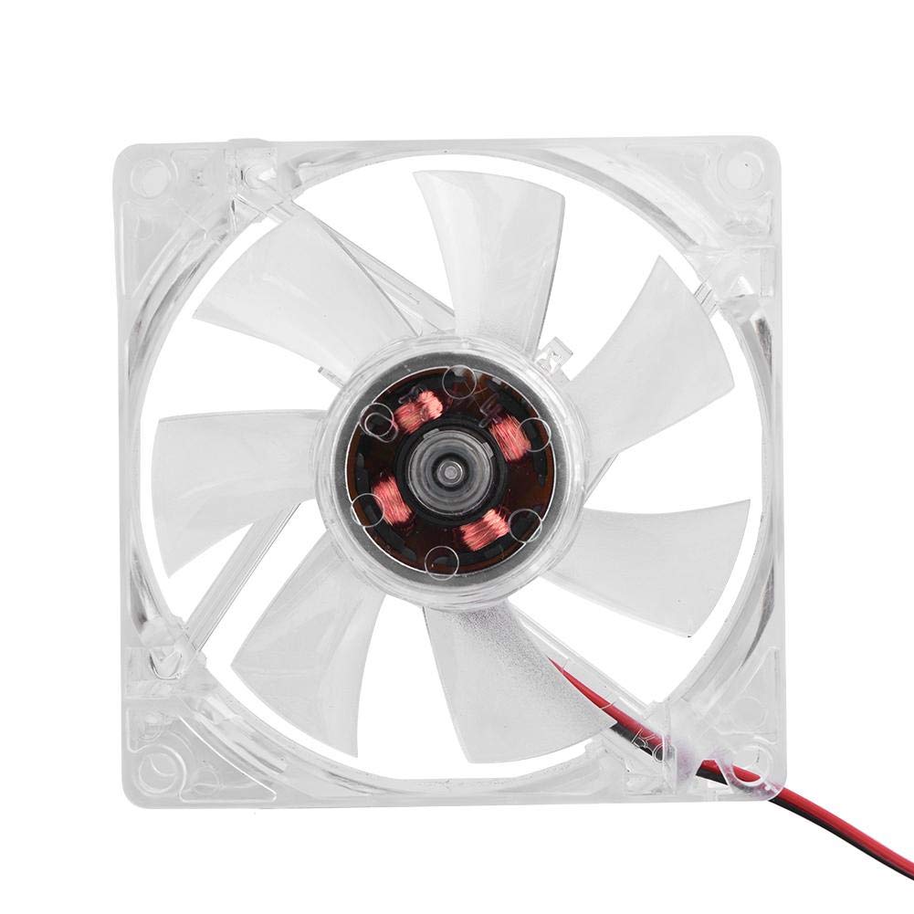 80mm PC Case Fan, LED Light 5V 4Pin Mute PC Case Cooling Fan, 4 Pin Power Interface Computer Cooler, 11 dB-A Silent Computer Internal CPU Fans(Blue)