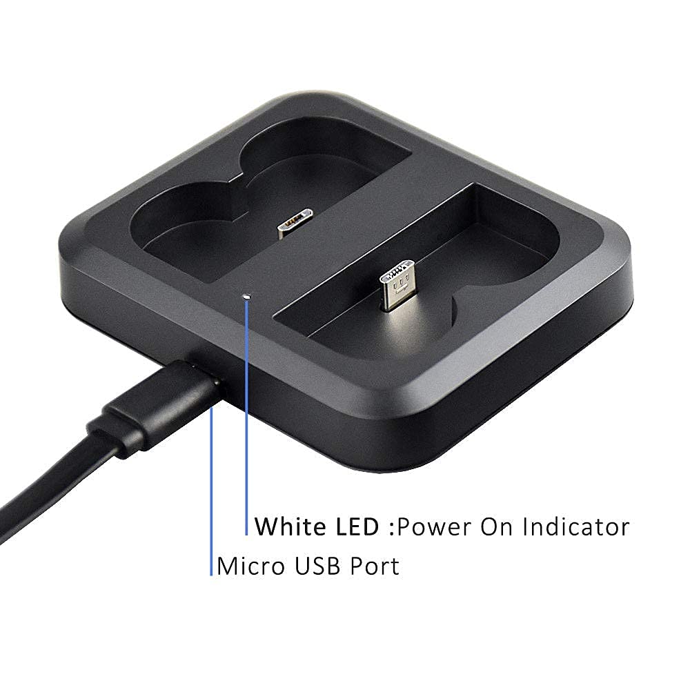 Battery Charger for Ring Rechargeable Battery,Dual Ring Battery Charger Station for Ring Spotlight Cam Battery,Ring Video Doorbell 2/3/4,Ring Stick Up