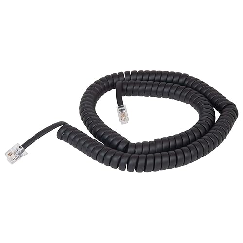 HANDSET CORD 12',Flat Black