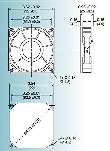 Mechatronics 24V DC Fans (92x25mm, High Speed)