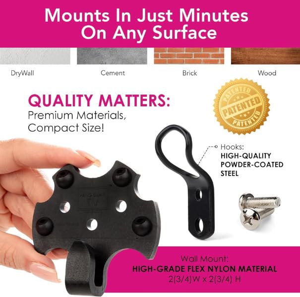 HangSmart TV Wall Mount 2-Pack - Universal Compatibility for 19-100 inch TVs, Dual Bundle, Holds up to 150lbs, Easy DIY Installation, Complete Kit