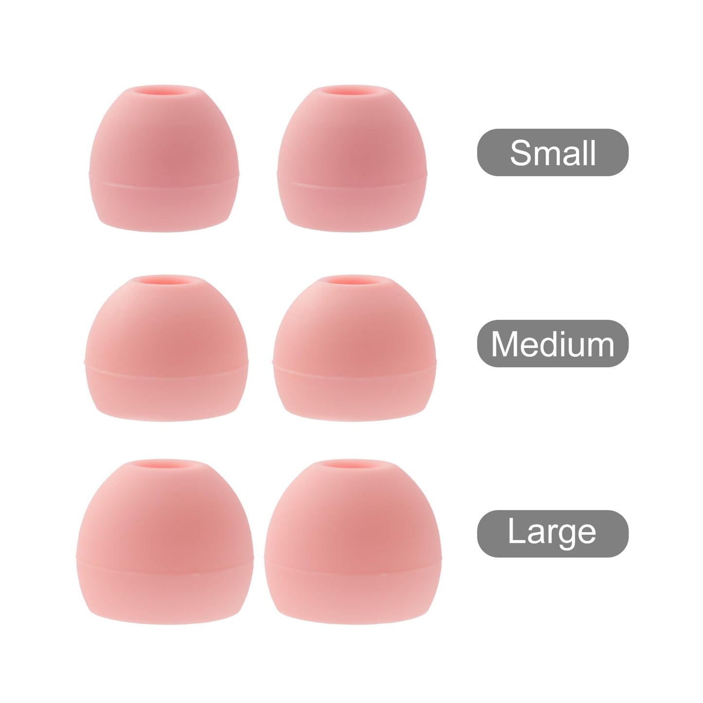 Silicone Eartips Replacement for bmani T16 / bmanl T16 Wireless Earbuds, 9 Pairs (S/M/L) Pink