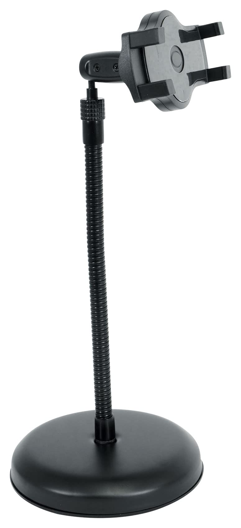 Rockville iSTAND 9 Desktop Gooseneck Stand, Weighted Base, Adjustable Mic Clip, Phone/Tablet Holder, Webcam Adapter, Perfect for Podcasting, Streaming