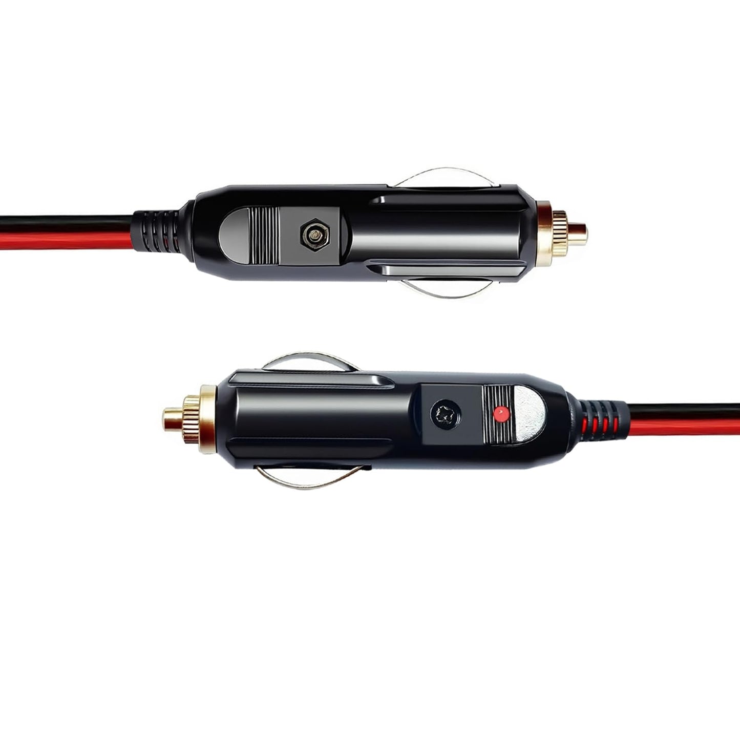 Faoyliye 12AWG Car Cigarette Lighter Plug Extension Cable,15A Male to Male Cigarette Lighter Plug with LED Lights and Fuse Protection On Both