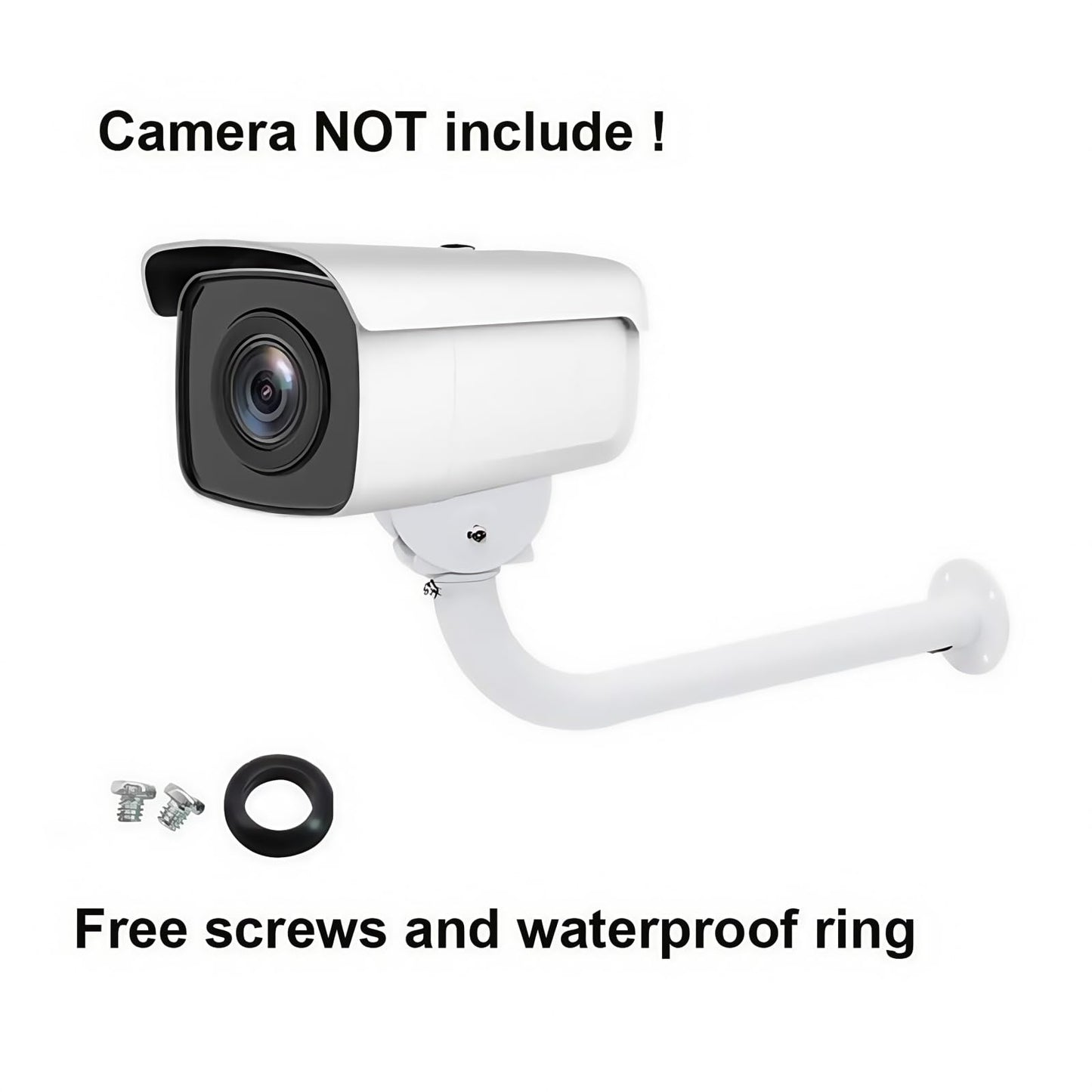 GledeYeTec CCTV Surveillance Security Camera J Mount Bracket,300mm/12 Wall Mount Heavy-Duty Shield Support Rod for Hikvision Dahua Outdoor Bullet