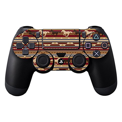 MightySkins Skin Compatible with Sony PS4 Controller - Western Horses | Protective, Durable, and Unique Vinyl Decal wrap Cover | Easy to Apply