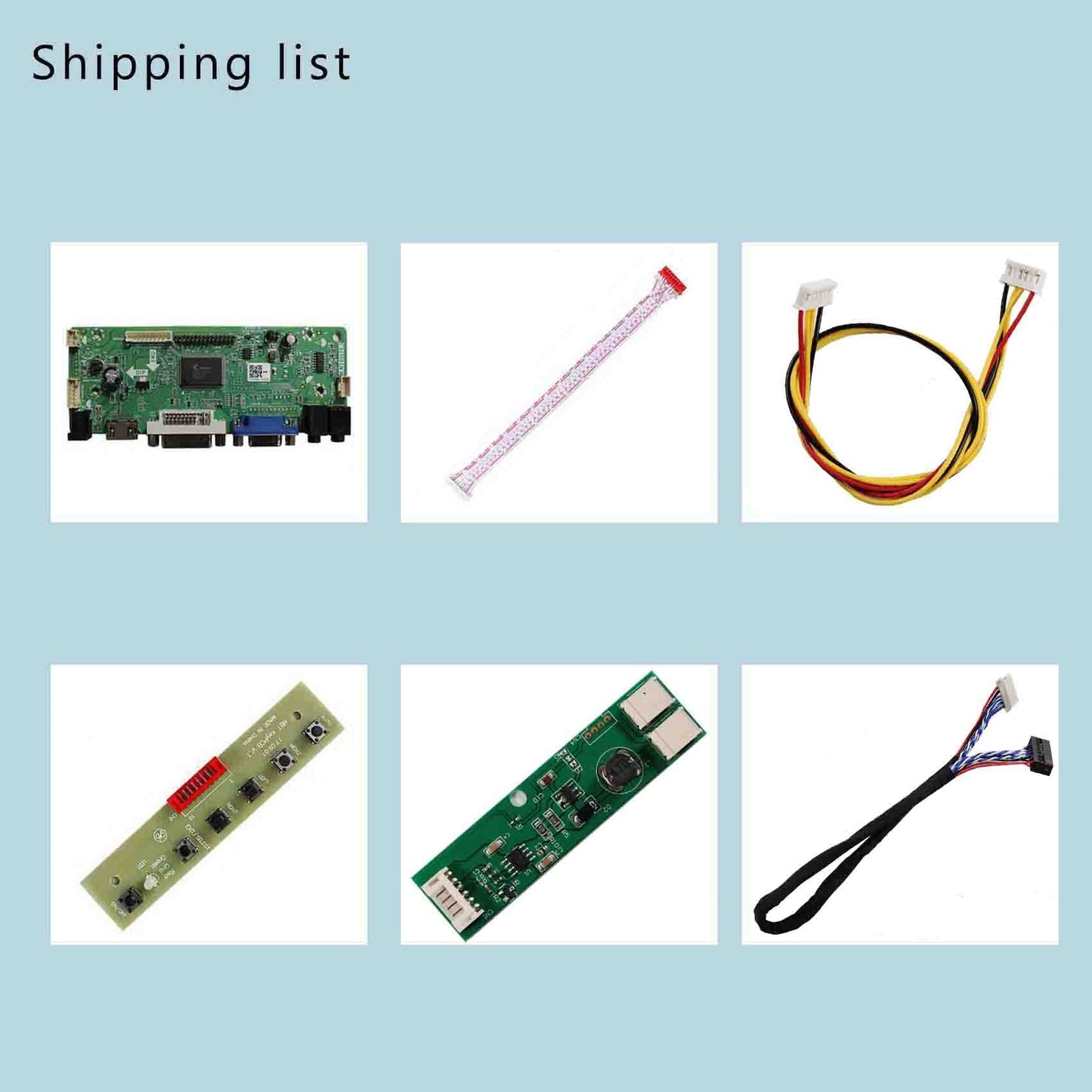 VSDISPLAY DVI VGA Audio LCD Controller Board Work for 14.9inch 1280x390 LTA149B780F 30 PIN LVDS Interface 2CCFL Backlight LCD Screen