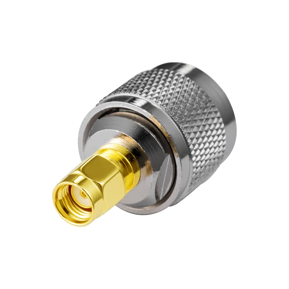 POBADY 2PCS RP-SMA Male to N-Type Male Adapter, 51.4g