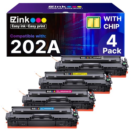 E-Z Ink 202A Compatible Toner Cartridge Replacement for HP 202A 202X CF500X CF500A to use with Color Pro MFP M281fdw M281cdw M281fdn M254dw M254 M281