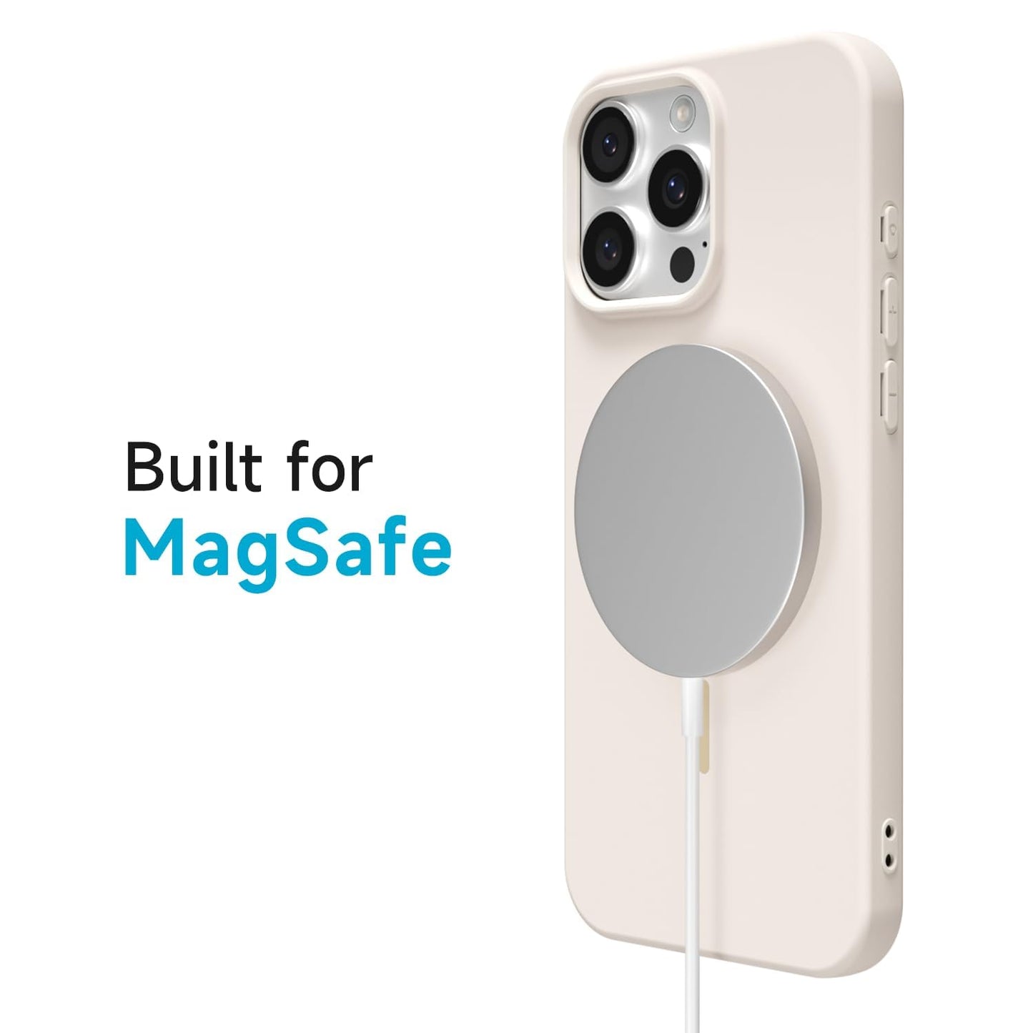 LoeoeL Magnetic Phone Case for iPhone 13 Pro Max Case Silicone Compatible with MagSafe, Cute Slim Thin Mag Safe Phone Cover for Women, Girly Aesthetic