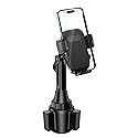 Adjustable Cup Phone Holder for Car Mount - 360° Rotation, Fits Car Cup Hole 2.5-4.1" Diameter, Wide Compatibility with 4.0-7.0 Inches Cell Phones
