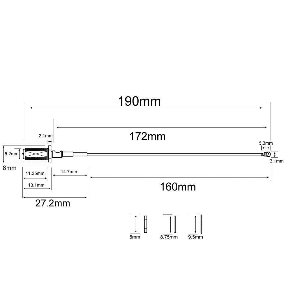 onelinkmore U.FL Mini PCI to RP SMA Pigtail Antenna WiFi Router Cable Antenna NGFF Interface for WiFi Router Gateway Wireless PCIE Network Card Pack