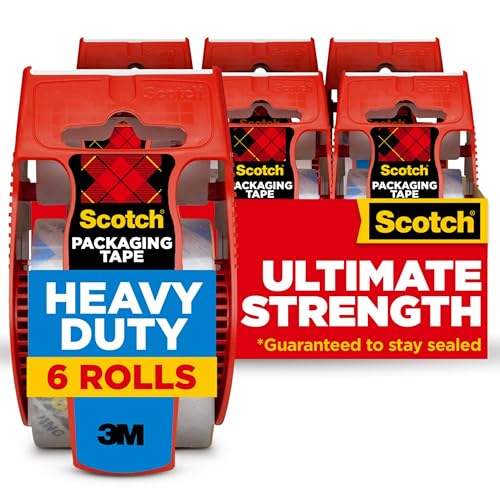 Scotch Heavy Duty Shipping Packing Tape, Clear, 1.88 in. x 22.2 yd.