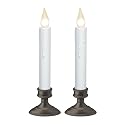 Xodus Innovations FPC1506A-2 8 Inch Battery Operated Hot Spot Window Candle with Scultured Drip Candle, 6 hr Repeating Timer, Aged Bronze Plastic