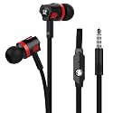 Rosmas Wired Earbuds in-Ear Headphones with Microphone, 3.5mm Jack Corded Earphones Stereo Bass Earbuds, S/M/L Soft Silicone Tips Compatible