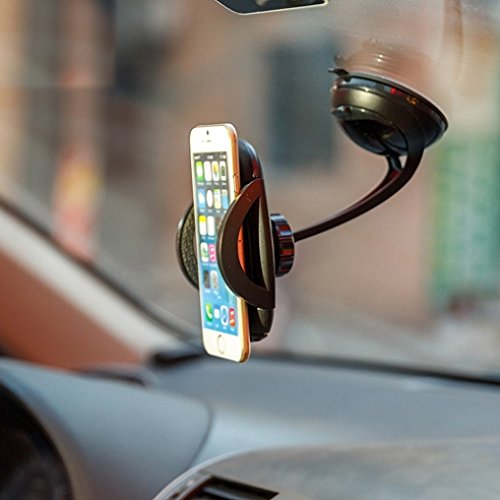 Heavy Duty Easy Mount Car Holder Dash Windshield Dock for iPhone SE, 6 6S, 6 and 6S Plus, 5S 5C 5 5G 4S (All Carriers Including at&T, T-Mobile