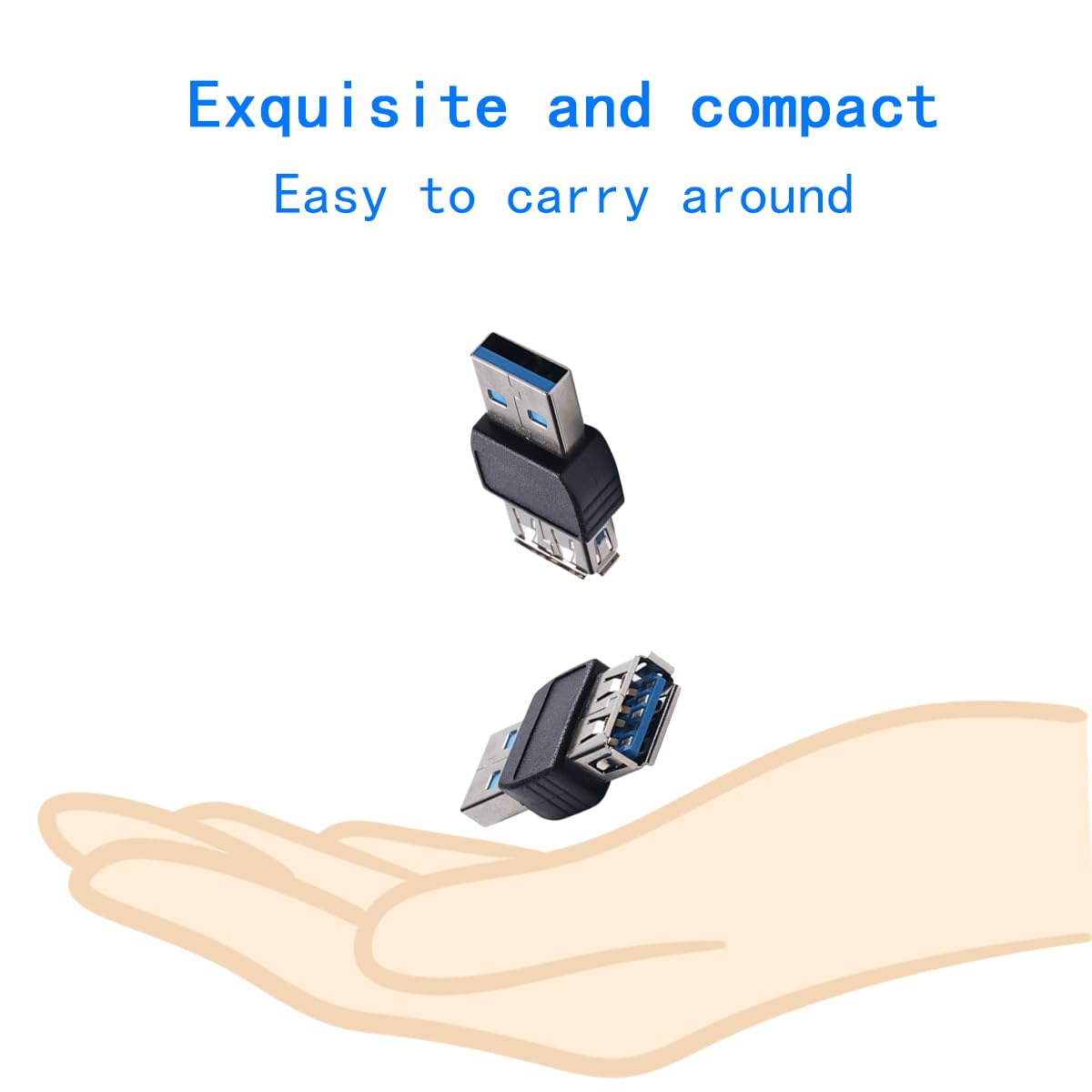 ZJKJHJY USB 3.0 Type A Adapter Superspeed 5Gbps Port Extension Connector Bridge USB Coupler Male to Female Compatible with Laptop Computer Hard Drive…