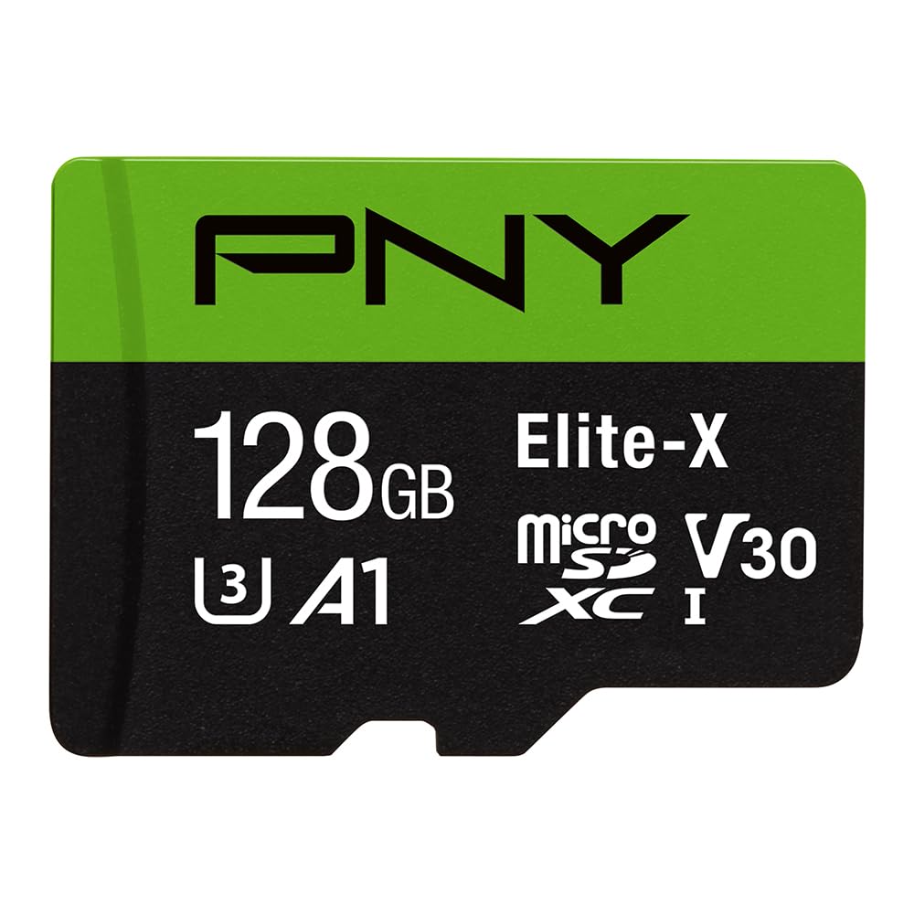 PNY 128GB Elite-X Class 10 U3 V30 A1 microSDXC Flash Memory Card