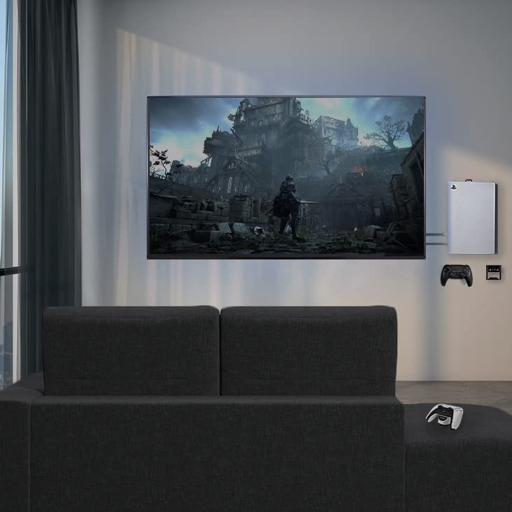 VIVO Steel Wall Mount Bracket Designed for PS5 Gaming Console, Vertical Display for PlayStation 5, Open Design, Black, MOUNT-PS5B