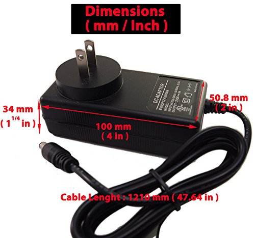 EVERTECH 12V DC 3A (3000mA) (100V-240V AC/DC 12V) with 1 to 4 Splitter Power Splitter (4 Port), UL Certified Power Adapter for CCTV Security Cameras…